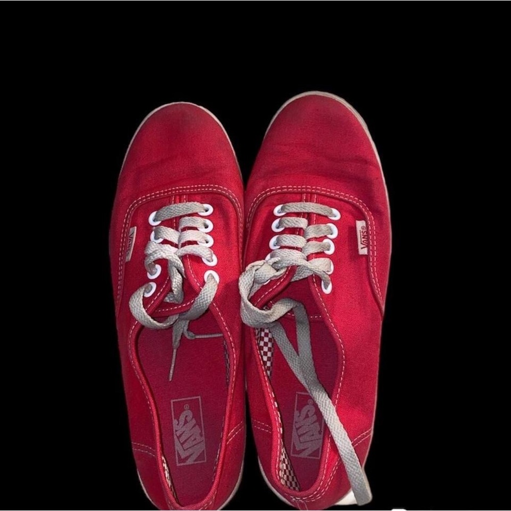Hot Pink and White Vans sneakers